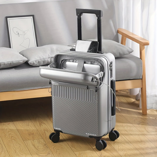 Hard Shell Carry-On Spinner Suitcase with USB & TSA Lock