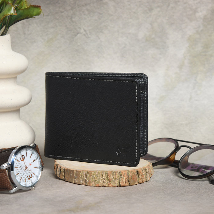 Classic Black Leather Wallet additional angle
