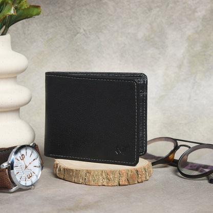 Classic Black Leather Wallet additional angle