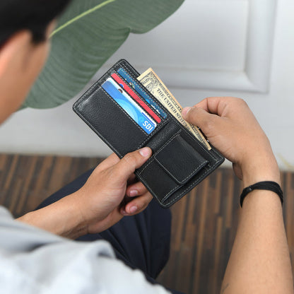 Classic Black Leather Wallet additional angle
