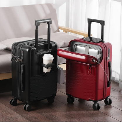 Hard Shell Carry-On Spinner Suitcase with USB & TSA Lock