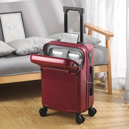 Hard Shell Carry-On Spinner Suitcase with USB & TSA Lock