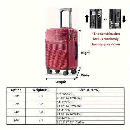 Hard Shell Carry-On Spinner Suitcase with USB & TSA Lock