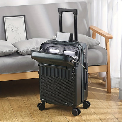 Hard Shell Carry-On Spinner Suitcase with USB & TSA Lock
