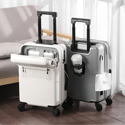 Hard Shell Carry-On Spinner Suitcase with USB & TSA Lock
