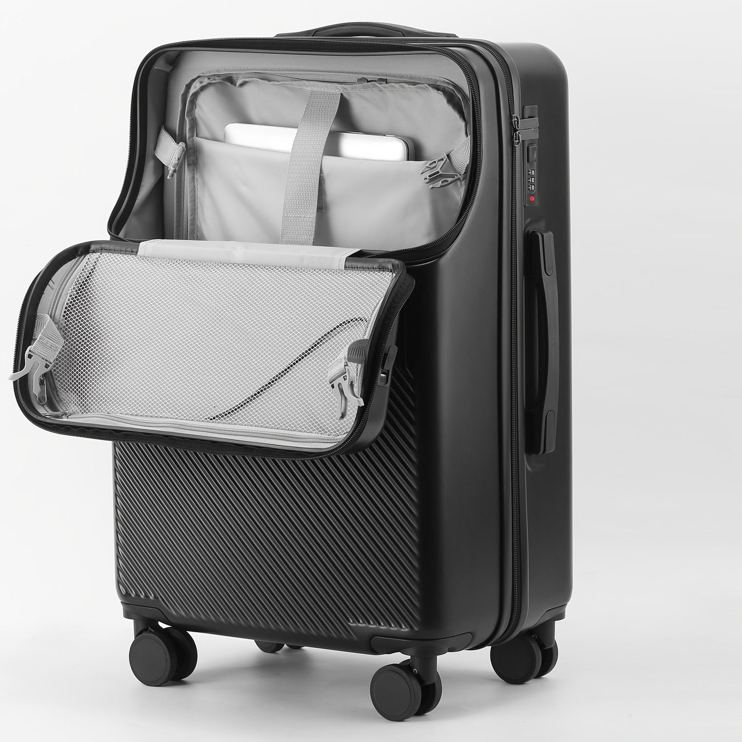Hard Shell Carry-On Spinner Suitcase with USB & TSA Lock