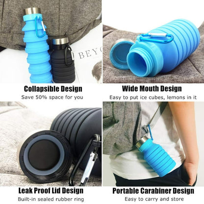 Collapsible 20oz Travel Water Bottle